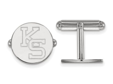 Sterling Silver Kansas State University Cuff Links Discount