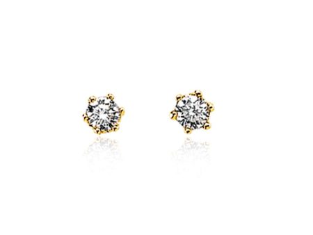 1 4 Carat Diamond Stud Earrings - 14k Yellow Gold Cheap