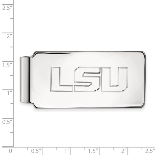 10k White Gold Louisiana State Money Clip Fashion