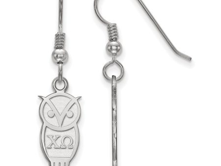 Sterling Silver Chi Omega Small Dangle Earrings Online Sale