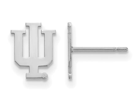 10k White Gold Indiana University XS (Tiny) Post Earrings Online