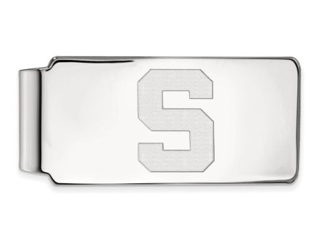 10k White Gold Michigan State Money Clip Online Hot Sale