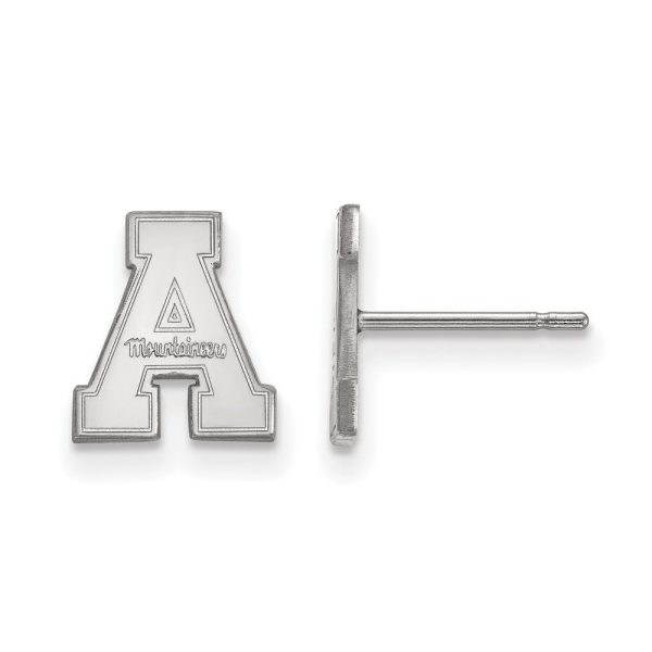 10k White Gold Appalachian State XS (Tiny) Post Earrings For Cheap