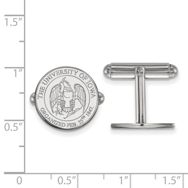 Sterling Silver University of Iowa Crest Cuff Links Online now