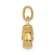 14k Yellow Gold Polished 3D Purse Charm, 10mm For Cheap