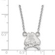 10k White Gold East Carolina U Small Pirate Pendant Necklace on Sale