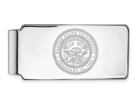 10k White Gold Kansas State Crest Money Clip Online now