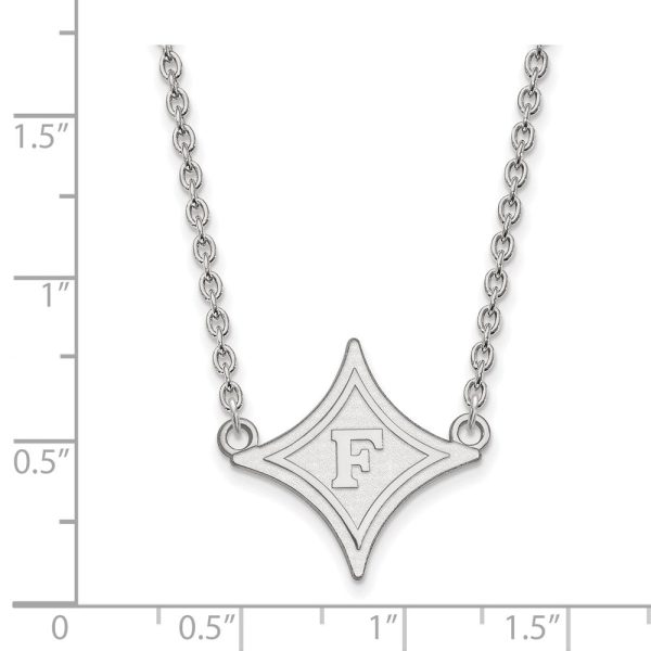 10k White Gold Furman U Large Pendant Necklace Online Sale