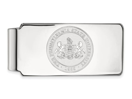 Sterling Silver Penn State Crest Money Clip For Discount