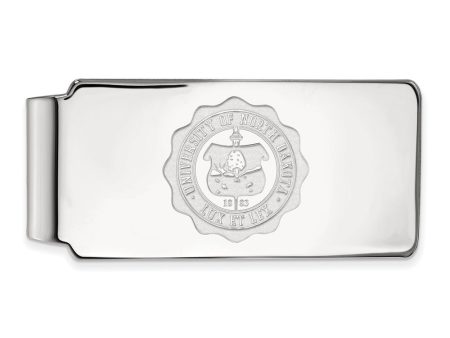 10k White Gold North Dakota Crest Money Clip For Sale