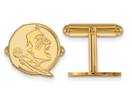 14k Gold Plated Silver Florida State University Cuff Links Online now