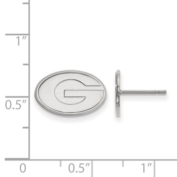 10k White Gold University of Georgia XS (Tiny)  Post Earrings For Cheap