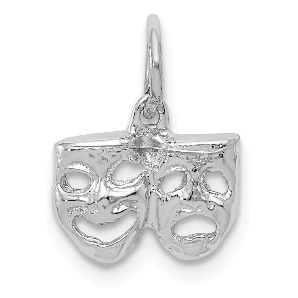 14k White Gold Petite Comedy and Tragedy Charm Online Sale