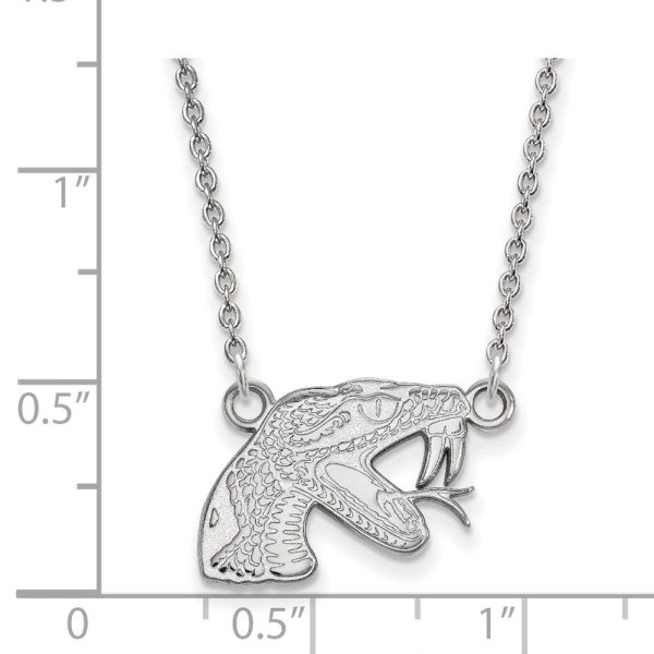 10k White Gold Florida A&M U Small Pendant Necklace For Sale