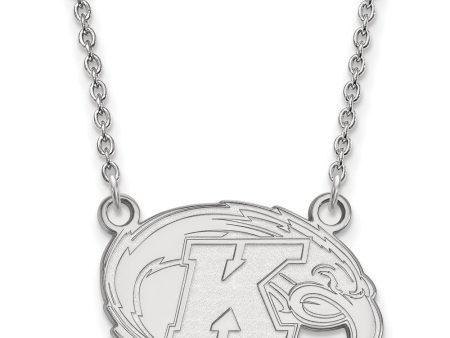 10k White Gold Kent State Small Pendant Necklace Cheap