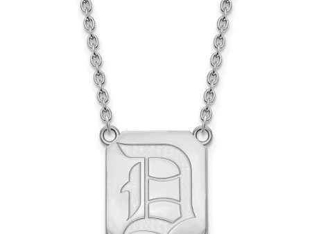 10k White Gold Duquesne U Large Pendant Necklace For Sale