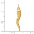 14k Yellow Gold Hollow Italian Horn Pendant, 5mm Sale