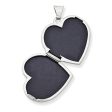 14k White Gold 21mm Polished Domed Heart Locket Online Sale