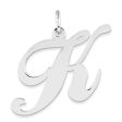 Sterling Silver, Ella Collection, LG Fancy Script Initial K Pendant Online