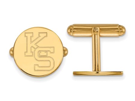 14k Gold Plated Silver Kansas State University Cuff Links Discount