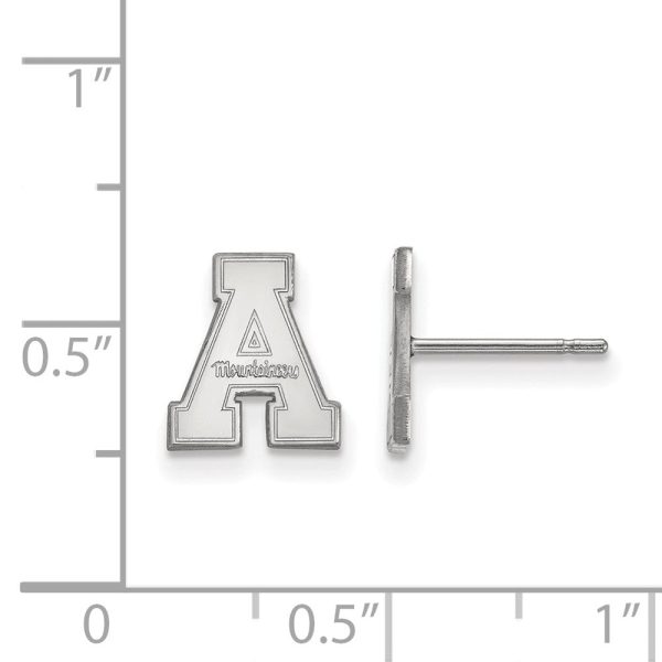 10k White Gold Appalachian State XS (Tiny) Post Earrings For Cheap