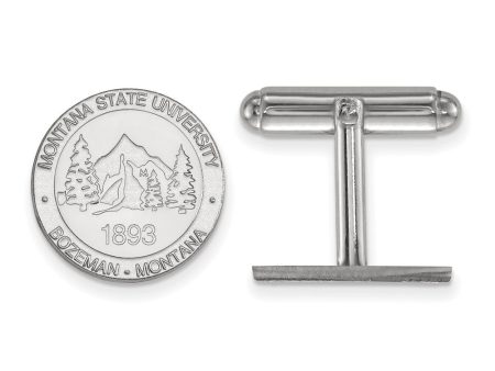 Sterling Silver Montana State University Crest Cuff Links Cheap