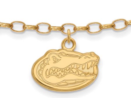 14k Gold Plated Sterling Silver Univ. of Florida Anklet, 9 Inch on Sale