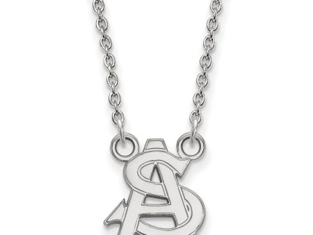 10k White Gold Arizona State Small Pendant Necklace on Sale