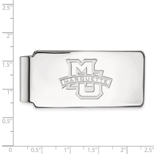 10k White Gold Marquette U Money Clip Hot on Sale