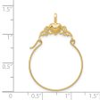 14k Yellow Gold Hammered Heart Charm Holder Pendant, 23mm (7 8 inch) Online Sale