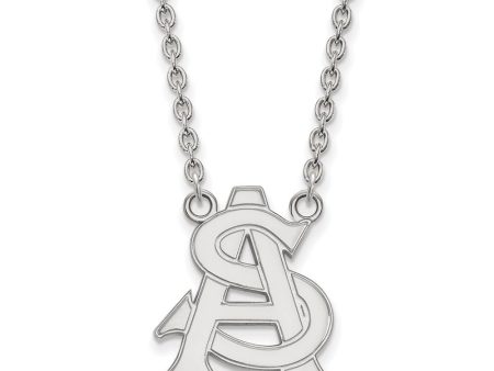 10k White Gold Arizona State Large Pendant Necklace Online