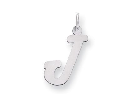 Sterling Silver Madison Collection LG Classic Script Initial J Pendant Online Hot Sale