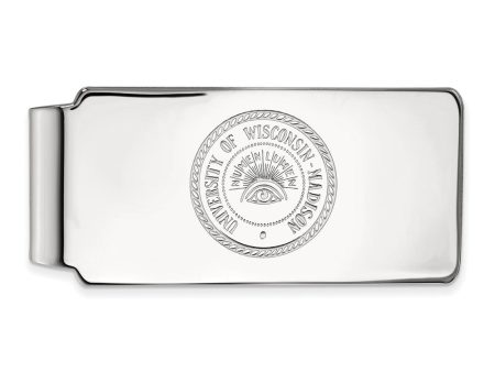 Sterling Silver U of Wisconsin Money Clip Online Hot Sale