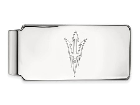 10k White Gold Arizona State Money Clip For Discount