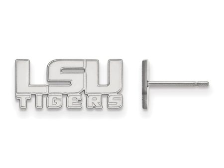 10k White Gold Louisiana State University XS (Tiny) Post Earrings Online Sale