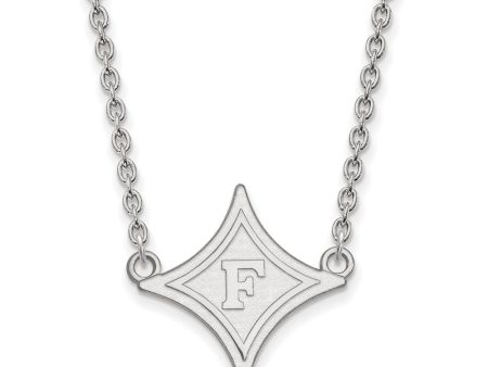 10k White Gold Furman U Large Pendant Necklace Online Sale