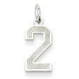 Sterling Silver, Jersey Collection, Medium Number 2 Pendant Online now