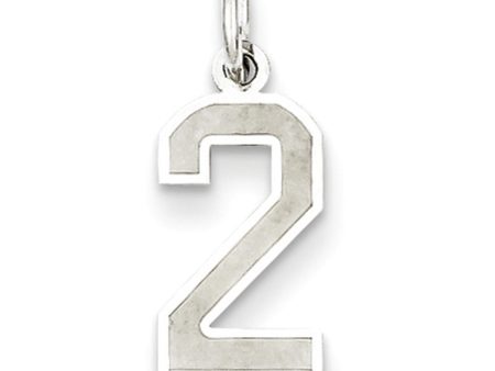 Sterling Silver, Jersey Collection, Medium Number 2 Pendant Online now