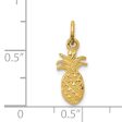 14k Yellow Gold Small Polished Pineapple Charm Cheap