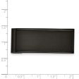 Men s Black-plated Stainless Steel Grooved Edge Money Clip Supply