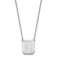 10k White Gold Duquesne U Large Pendant Necklace For Sale