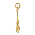 14k Yellow Gold Eiffel Tower Charm Pendant For Sale