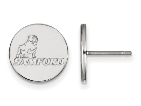 10k White Gold Samford University Small Post Earrings Online now