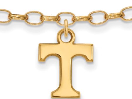 14k Gold Plated Silver University of Tennessee Anklet, 9 Inch Fashion