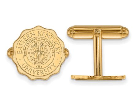 14k Gold Plated Silver Eastern Kentucky Univ. Crest Cuff Links For Cheap