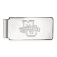 10k White Gold Marquette U Money Clip Hot on Sale