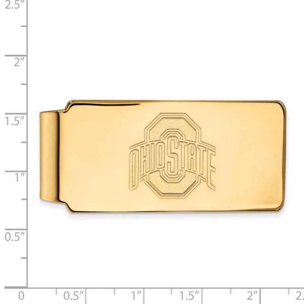 14k Yellow Gold Ohio State Money Clip Hot on Sale