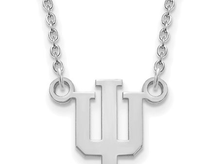 10k White Gold Indiana U Small  IU  Pendant Necklace Online Sale