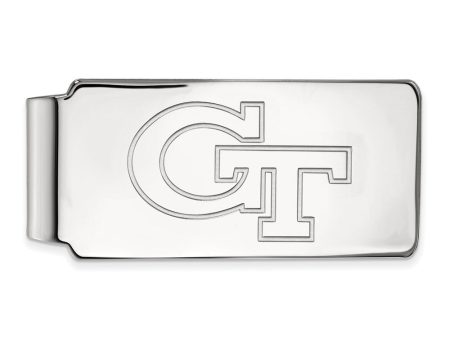 10k White Gold Georgia Technology Money Clip Fashion