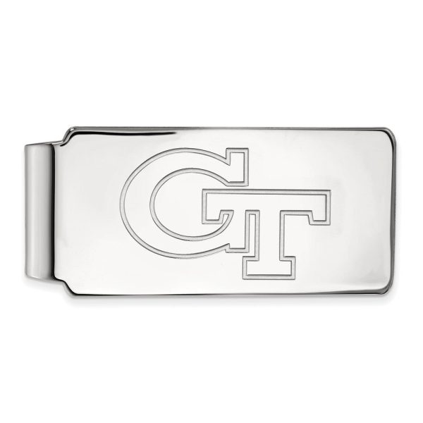 10k White Gold Georgia Technology Money Clip Fashion